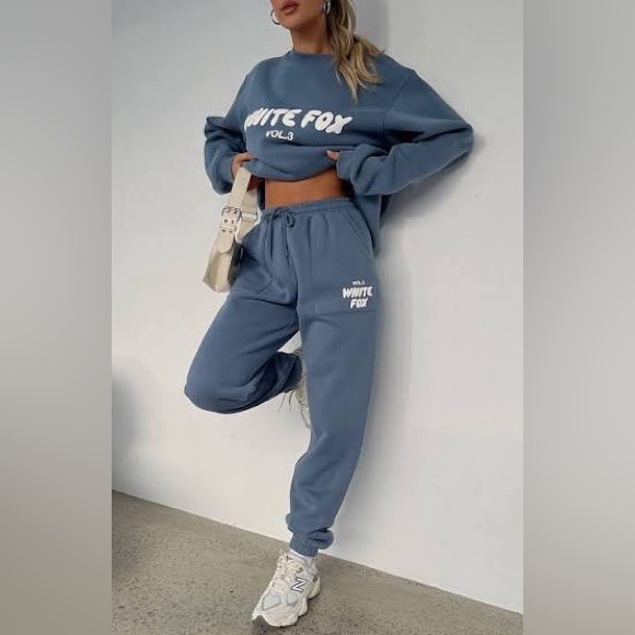 White Fox Boutique Pants - White Fox Boutique Offstage Sweatpants Ocean Blue Medium
